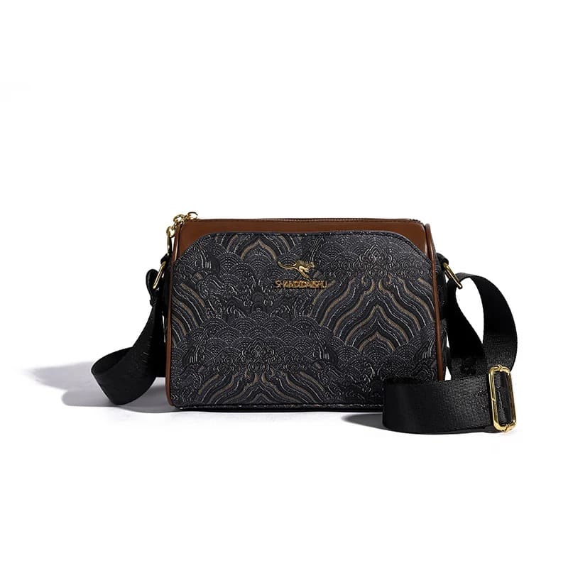 Bolsa de Couro Macio Crossbody de Luxo